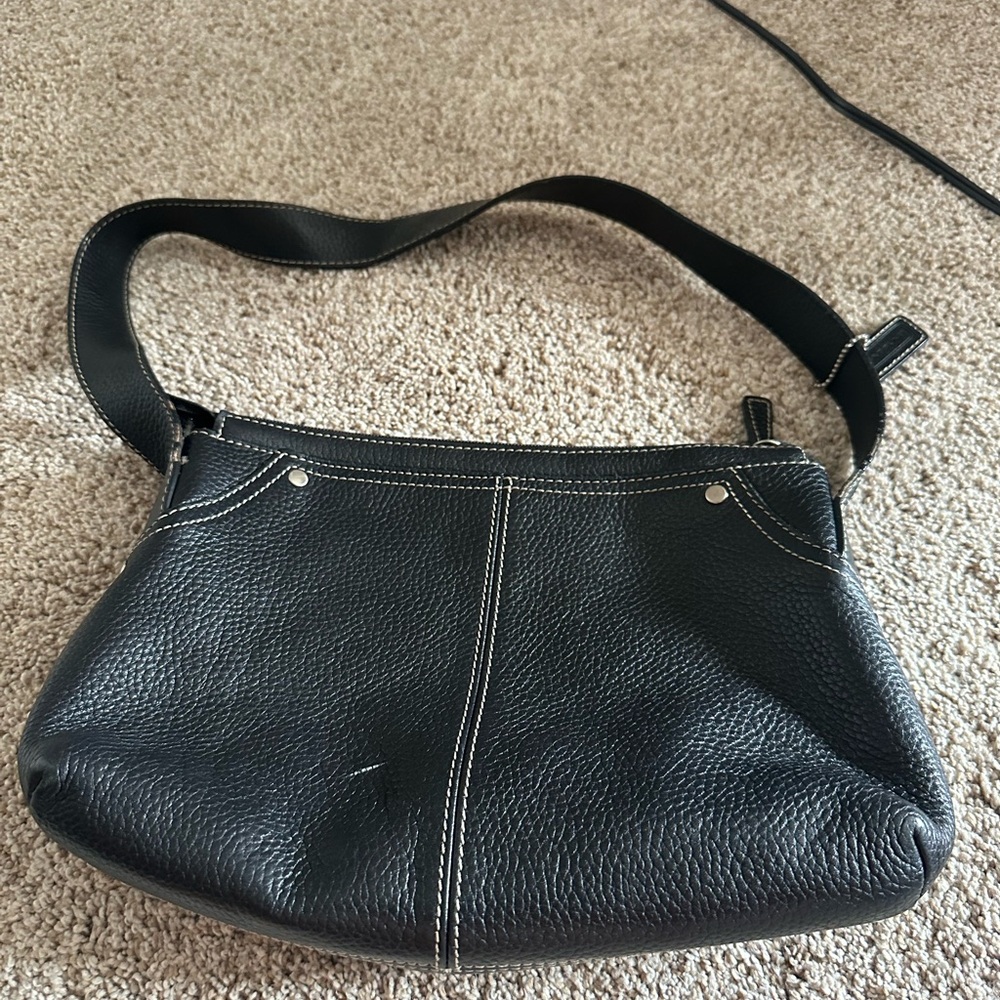 Black Leather Shoulder Bag